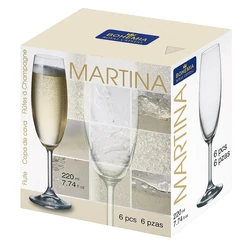 MARTINA BOHEMIA pezsgős flőte 22 cl (6 db)