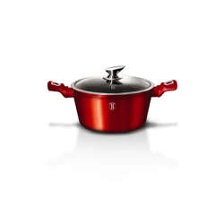 Berlinger Haus BURGUNDY bevonatos LÁBOS üvegfedővel 24cm 4,1l
