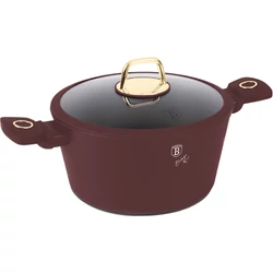 Berlinger Haus LEONARDO bevonatos LÁBOS üvegfedővel 28cm 6,1l / BH-8042 /