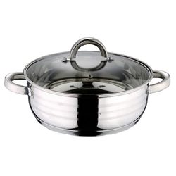 Blaumann GOURMET LINE rozsdamentes lábos üvegfedővel 2,75 L (BL-1002)