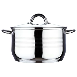 Blaumann GOURMET LINE rozsdamentes fazék üvegfedővel 1,8 L (BL-1018)