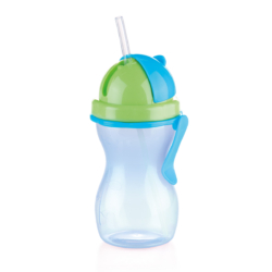 Tescoma BAMBINI Gyermek szívószálas palack 300 ml, zöld-kék