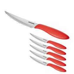Tescoma PRESTO steak kés, 12 cm, 6 db, piros