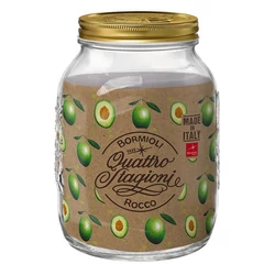 Bormioli Rocco QUATTRO tároló üveg+tető 3 l