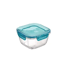 Bormioli Rocco EVOLUTION-TÜRKIZ szögletes doboz 12x12x6,5cm 42cl