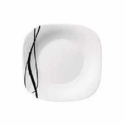 Bormioli Rocco PARMA FLOW BLACK tányér desszert 20x20 cm