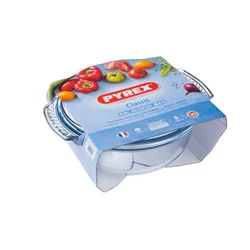 Pyrex kerek sütőtál+fedő 4,9 L (3,5l+1,4l) /csom./