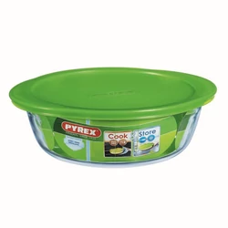 Pyrex COOK&STORE kerek sütőtál+műa.tető 20cm 1l