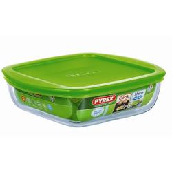 Pyrex COOK&STORE szögl. sütőtál+műa.fedő 20x17 cm 1l