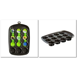 Pyrex ASIMETRIA bevonatos muffin sütőforma 12 lyukú