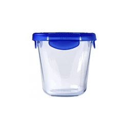 Pyrex COOK&amp;GO szögl. magas+műa.fedő 12x12x12cm 0,8l