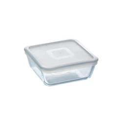 Pyrex COOK&amp;FREEZE szögl. sütőtál+műa.tető 20x20cm 2l