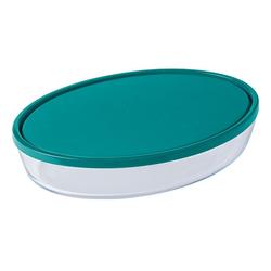 Pyrex COOK&STORE ovál sütőtál+műa.fedő 35×24 cm (3,2 liter)