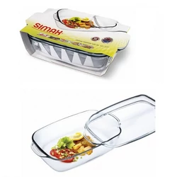 Simax  STAR LINEA hőálló sütőtál szögl.tál 3,2+2,3 liter