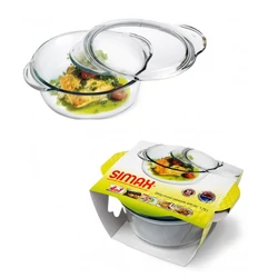 Simax  hőálló sütőtál mély kerek tál 1,75 liter