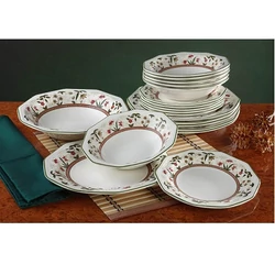 ASSAM kerámia étkészlet 19 részes, szögletes (Churchill)