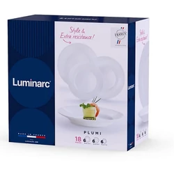 ARC PLUMI fehér étkészlet (18 db-os)