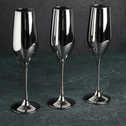 Luminarc SHINY GRAPHITE pezsgős pohár 16cl (6 db)