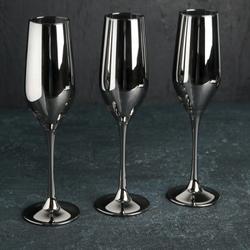 Luminarc SHINY GRAPHITE pezsgős pohár 16cl 6db