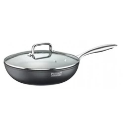 Pintinox ST1 wok+fedő kőhatású  28 cm rozsdamentesnyél indukciós