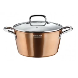Pintinox MATERIC lábos+üvegfedő bevonatos 24 cm rozsdamentes fül indukciós