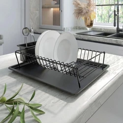 Edényszárító tálca fekete