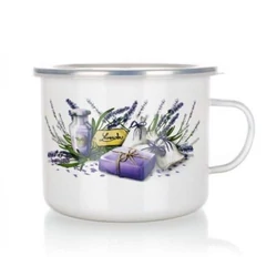 Bögre levendula mintás zománcozott 1,4 L