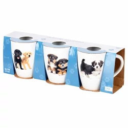 Bögre kutya mintával 3 db-os szett 2,2 dl