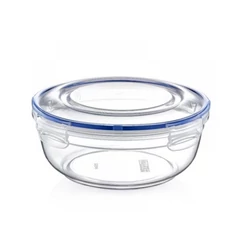 Átlátszó kerek tároló doboz, patentzáras tetővel (0,4 L-es)