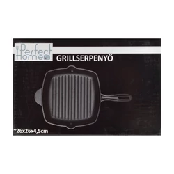 Csőrös grillserpenyő (26x26x4,5 cm-es)