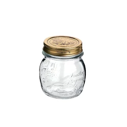 Bormioli Rocco QUATTRO tároló üveg+tető 0,25 l
