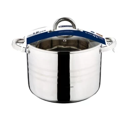 Blaumann GOURMET LINE rozsdamentes fazék üvegfedővel 7,7 L (BL-1010)
