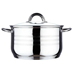 Blaumann GOURMET LINE rozsdamentes fazék üvegfedővel 1,8 L (BL-1018)