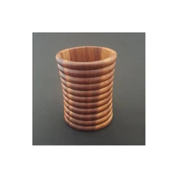 PARAWOOD Fa evőeszköztartó henger bordázott 11,5x15cm