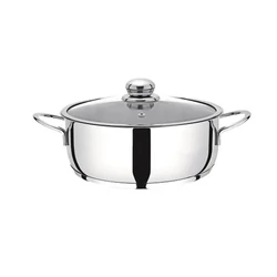 Pintinox FIRST rozsdamentes lábos+üveg fedő 20cm 2,5l