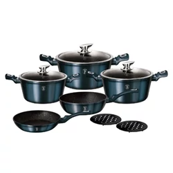 Berlinger Haus Metallic Line AQUAMARINE edénykészlet 10 db-os (indukciós) / BH-1884 /