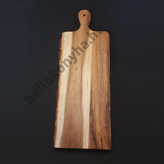 Fa vágódeszka 17x46x2 cm nyeles csíkos