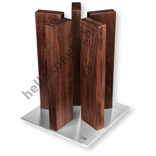 KAI Stonehenge késtartó diófából, rozsdamentes acél talppal