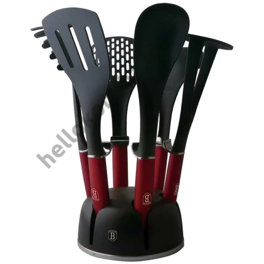 Berlinger Haus 7 részes konyhai tálalóeszköz állvánnyal (Metallic Line Burgundy) - BH-6241N