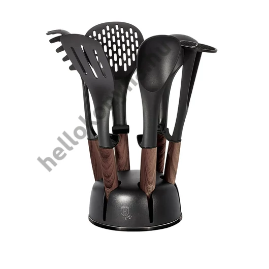 Berlinger Haus 7 részes konyhai tálalóeszköz állvánnyal (Ebony Rosewood Collection) / BH-6229N /