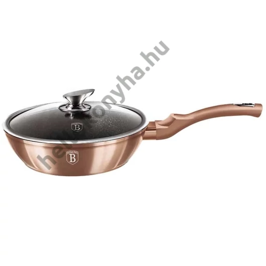 Berlinger Haus ROSE GOLD bevonatos MÉLY SERPENYŐ Fedővel 24 cm (szeletsütő) - INDUKCIÓS / BH-1517N / ​