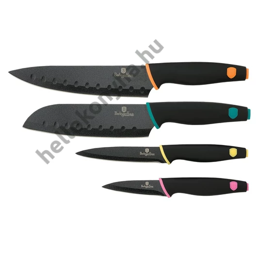 Berlinger Haus BLACK DIAMOND bevonatos Steak KÉSKÉSZLET 4 részes / BH-2280 / 