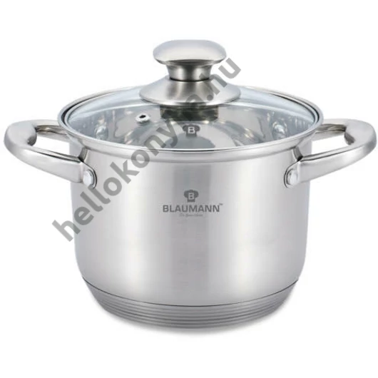 Blaumann GOURMET LINE SATIN rozsdamentes fazék üvegfedővel 7,0 L (BL-3312 SATIN)