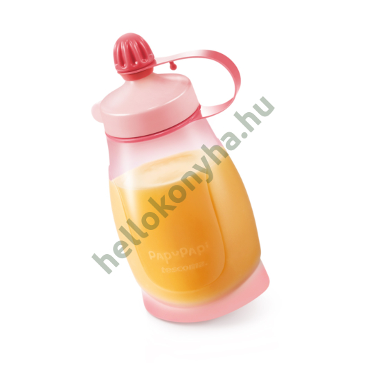 Tescoma PAPU PAPI rugalmas palack 200 ml, kanállal, rózsaszín