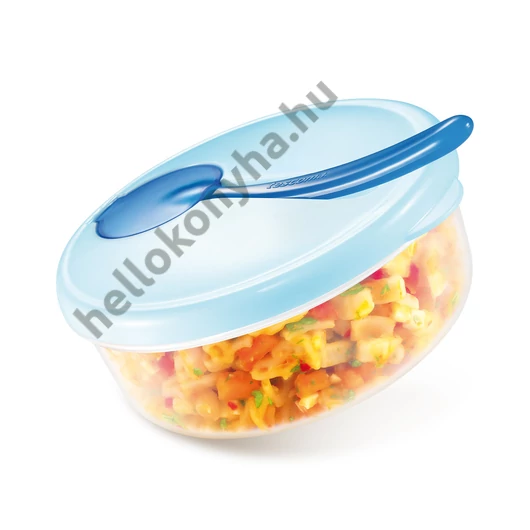 Tescoma PAPU PAPI gyermek utazó tál kanállal, kék