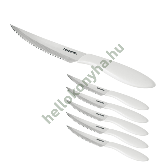 Tescoma PRESTO steak kés, 12 cm, 6 db, fehér