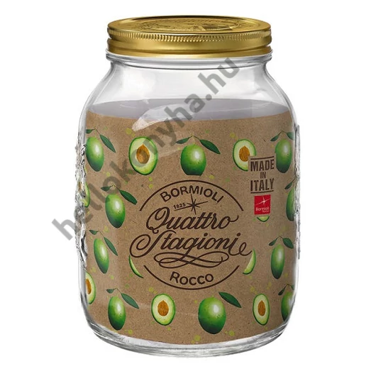 Bormioli Rocco QUATTRO tároló üveg+tető 3 l