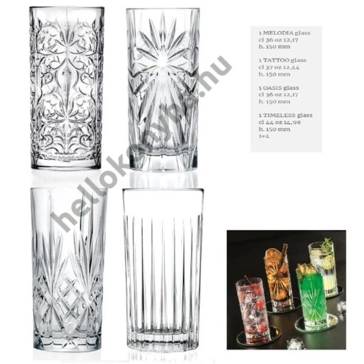 MIXOLOGY HB üdítős pohár set 4 db  RCR