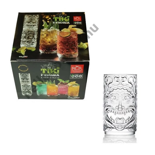 RCR TIKI ETRURIA koktélos pohár 45 cl 4 db
