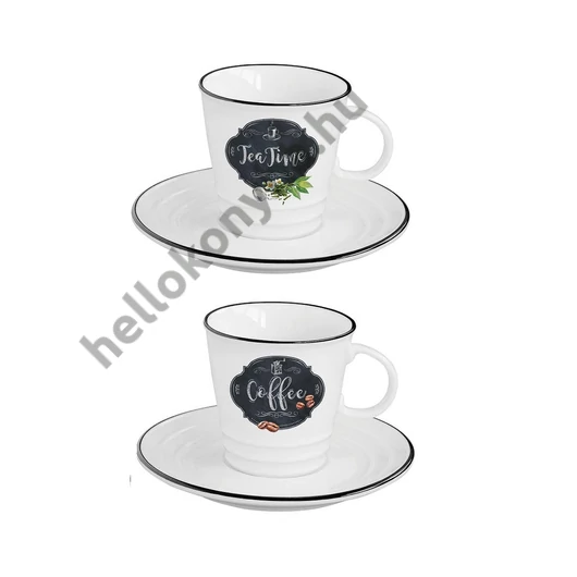 Easy Life porcelán csésze+alj 30 cl Kitchen